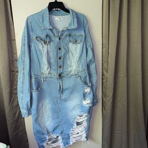 Distressed Jean Dress